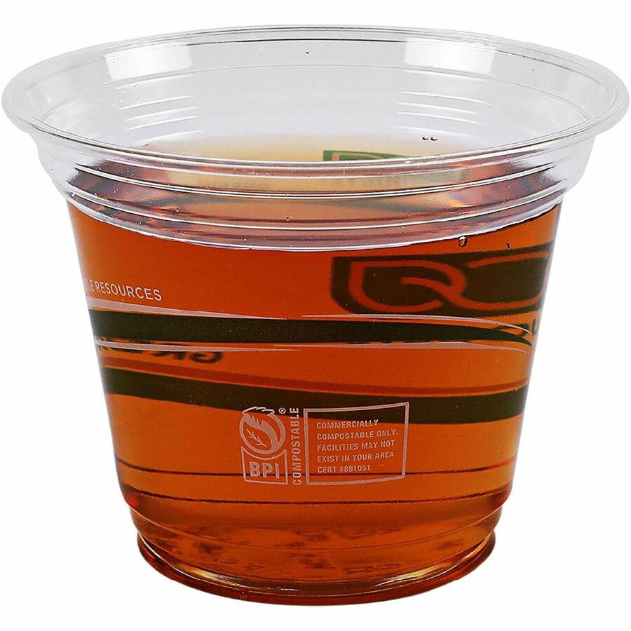 Eco-Products 9 oz GreenStripe Cold Cups - Renewable and Compostable