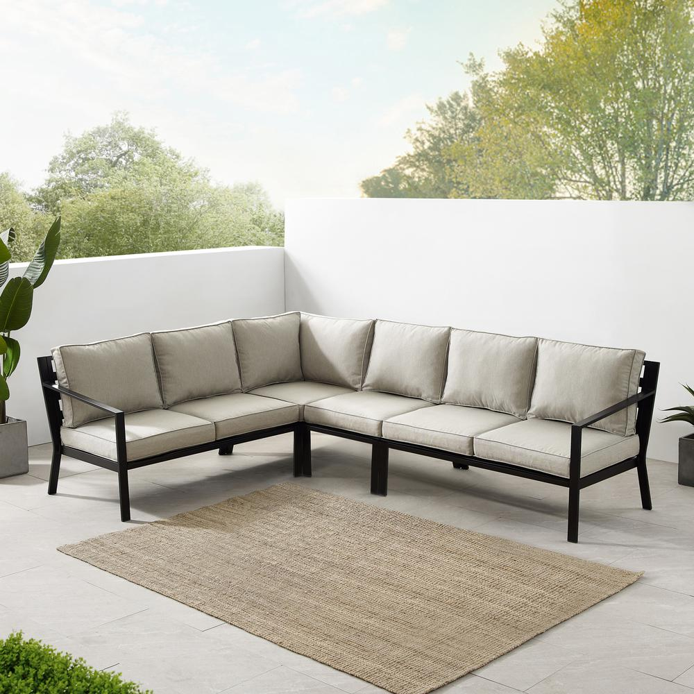 Clark 4pc Patio Sectional Set - Comfortable Outdoor Lounge Furniture