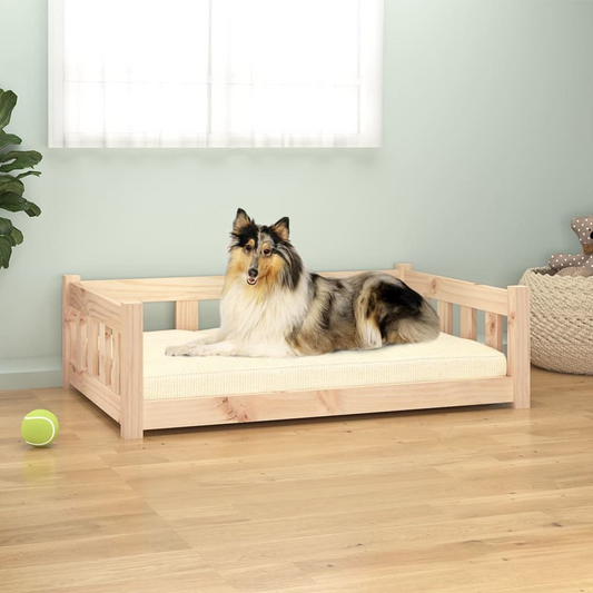 vidaXL Dog Bed 37.6"x25.8"x11" Solid Wood Pine - Comfortable and Stylish