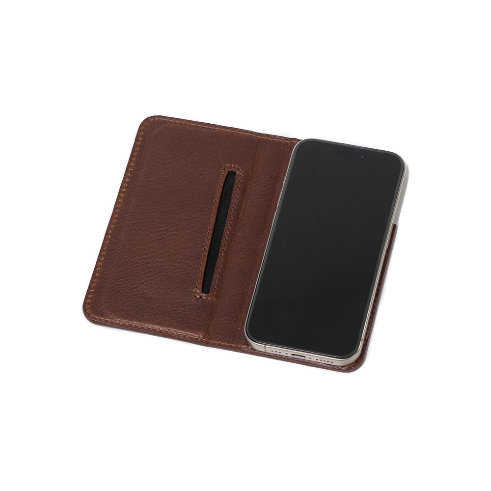 iPhone 15 Series Leather Folio Case Wallet with MagSafe - The Minimalist 3.0