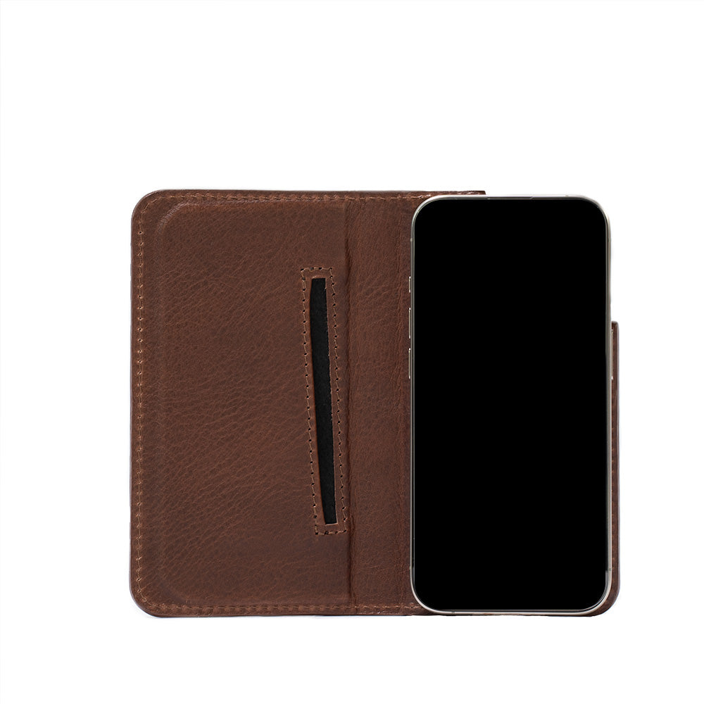 iPhone 15 Series Leather Folio Case Wallet with MagSafe - The Minimalist 3.0