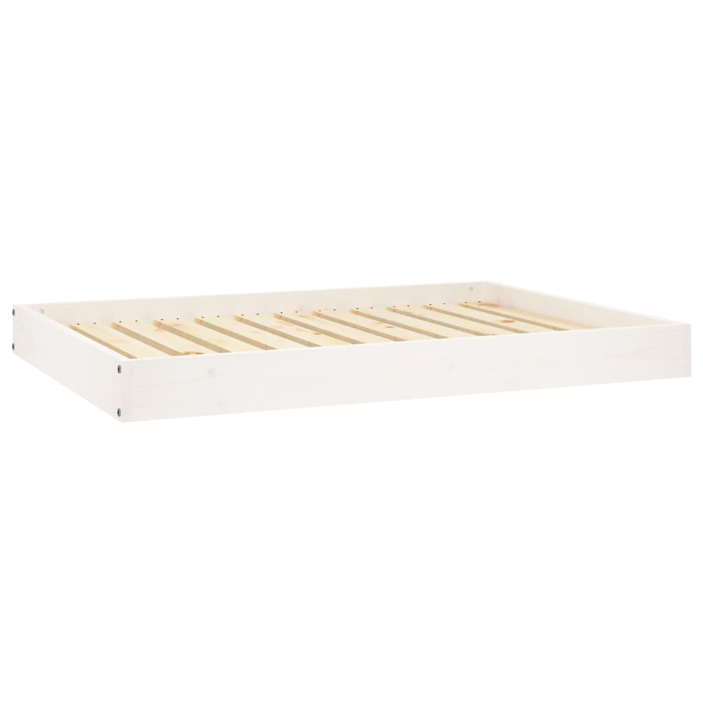 vidaXL Dog Bed White 40"x29.1"x3.5" Solid Wood Pine - Comfortable and Stylish