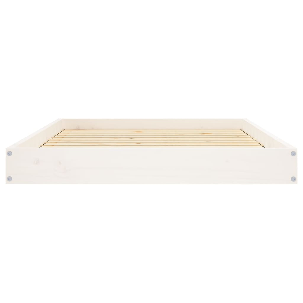 vidaXL Dog Bed White 40"x29.1"x3.5" Solid Wood Pine - Comfortable and Stylish