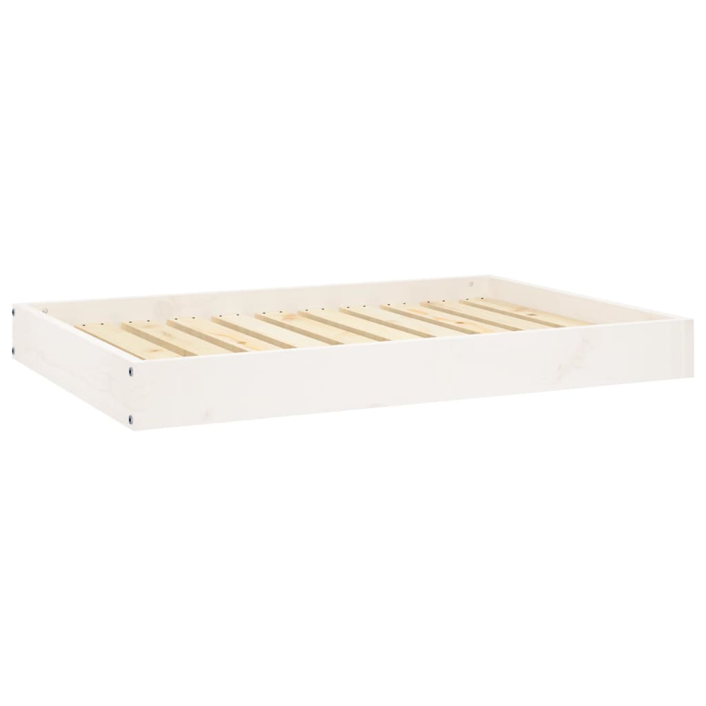 vidaXL Dog Bed White 36"x25.2"x3.5" Solid Wood Pine - Comfortable and Stylish