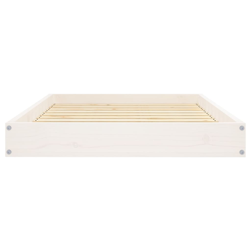 vidaXL Dog Bed White 36"x25.2"x3.5" Solid Wood Pine - Comfortable and Stylish