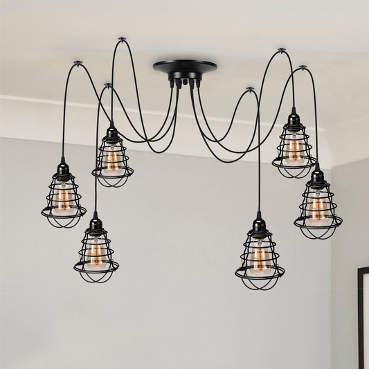 Retro Industrial Spider Light Pendant DIY Lamp E27~2615 - High Quality & Versatile Lighting Solution