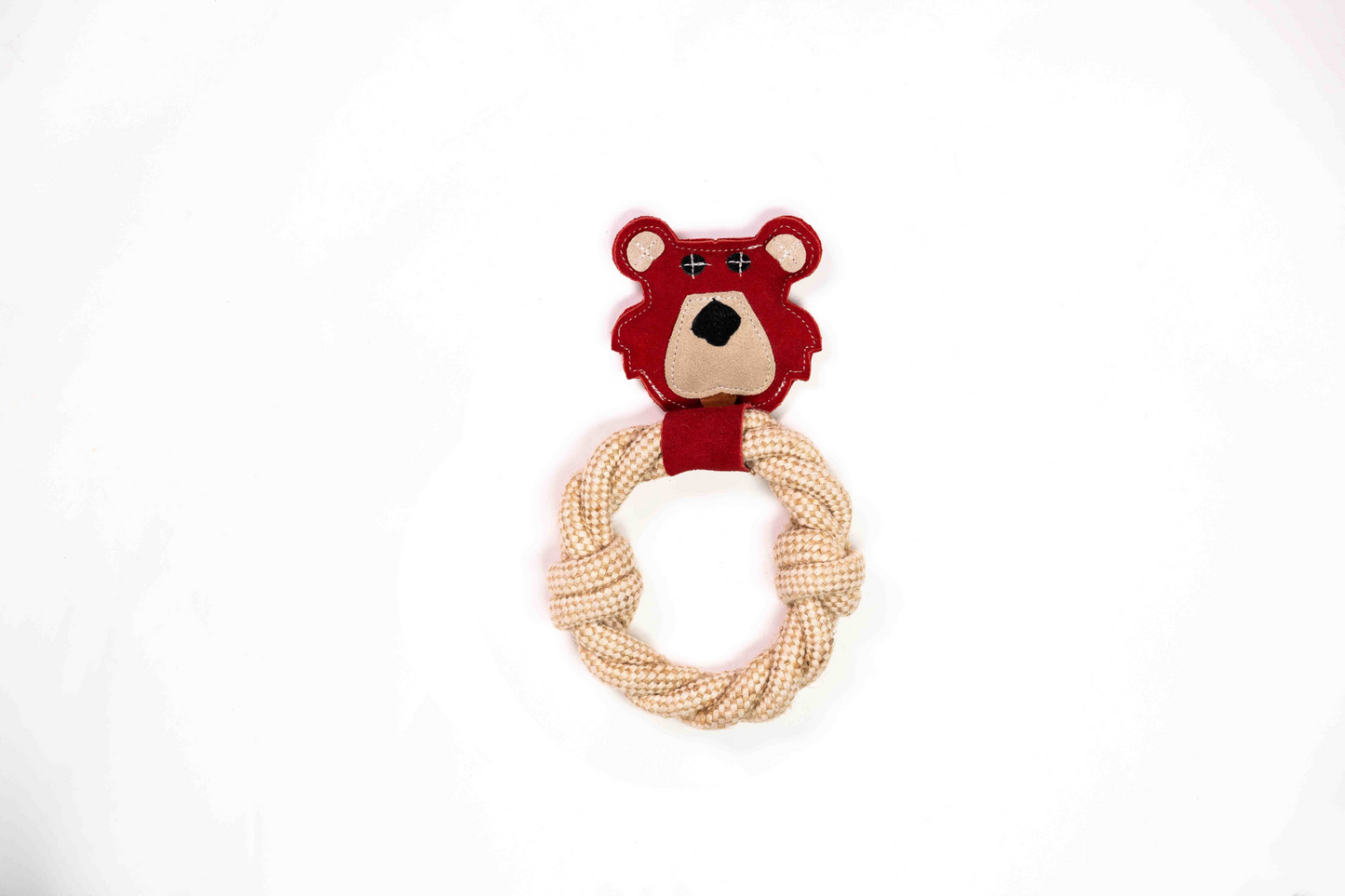 Bear & Rope Natural Dog Toy - Interactive and Durable