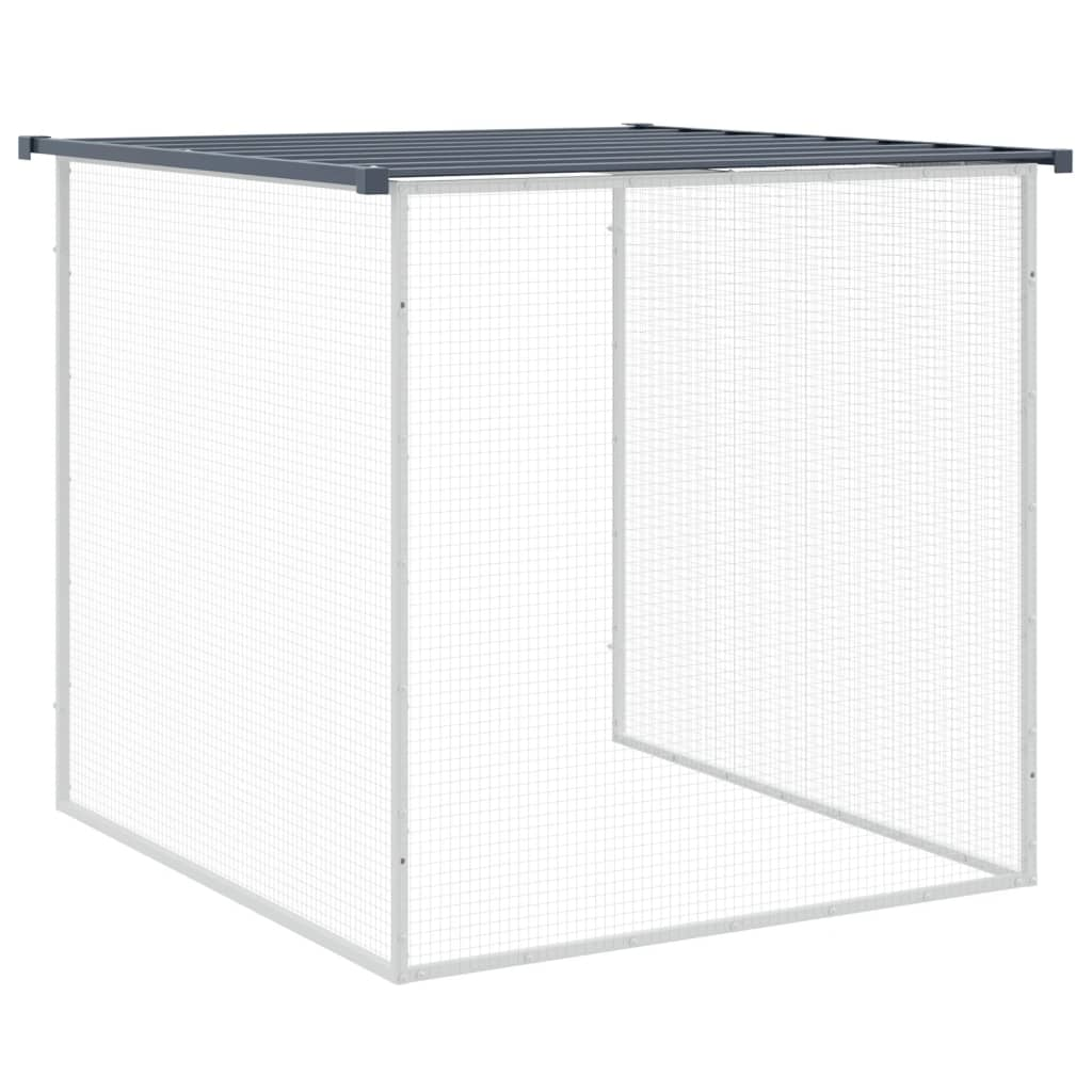 vidaXL Chicken Cage with Roof Anthracite 316.1"x38.6"x35.4" Galvanized Steel