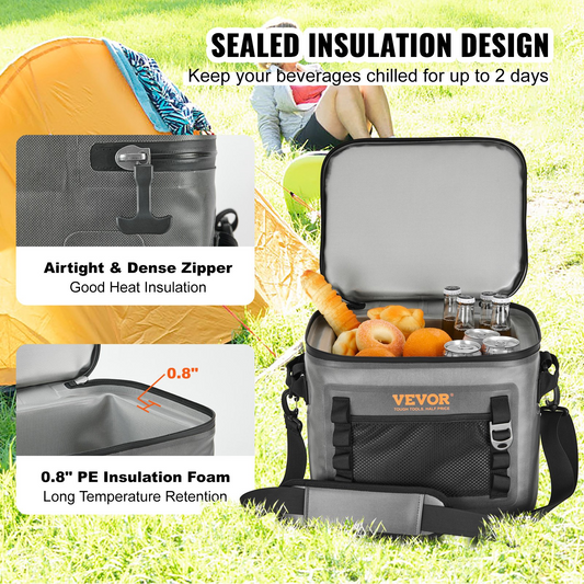 VEVOR Soft Cooler Bag - Leakproof and Insulated Soft Sided Cooler