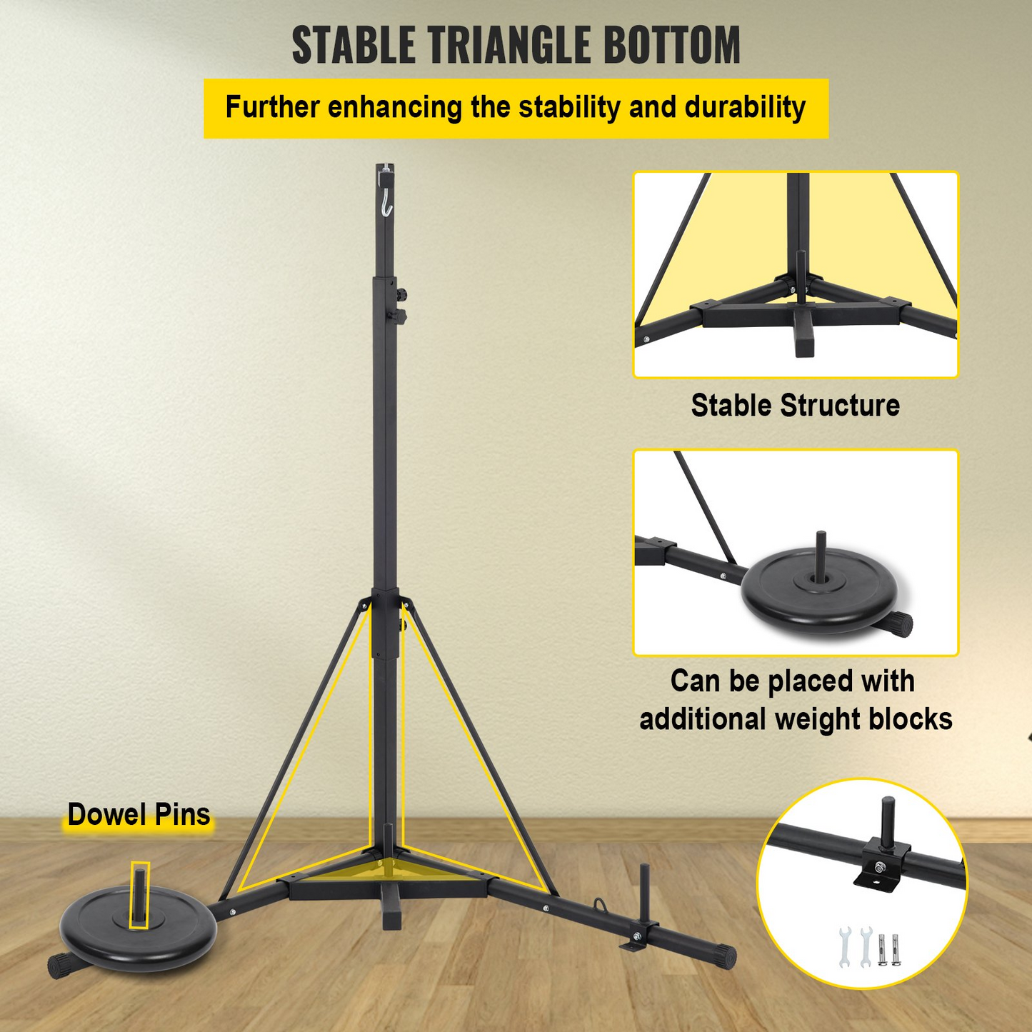 VEVOR Heavy Bag Stand Free Standing Punching Punch Bracket Station