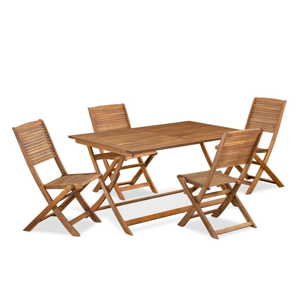 5 Piece Patio Garden Table Set - Stylish and Functional Outdoor Dining Furniture