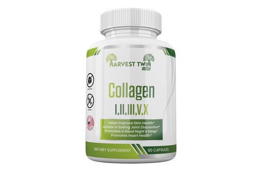 Harvest Twin Labs Collagen Peptides I,II,III,V,X - Improve Skin, Joint, and Heart Health