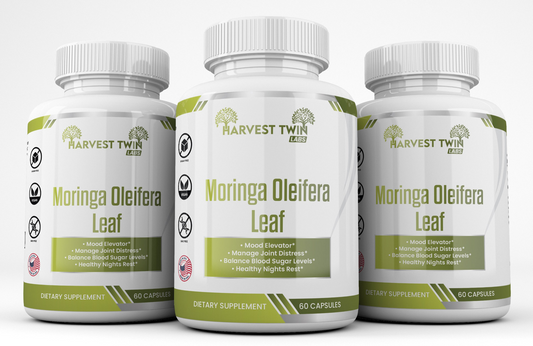 Moringa Oleifera (Leaf) 3 Pack - Natural Mood Elevator and Blood Sugar Balancer