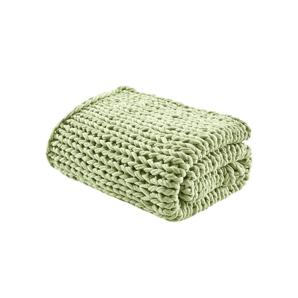 Madison Park Chunky Double Knit Handmade Throw - Soft and Cozy