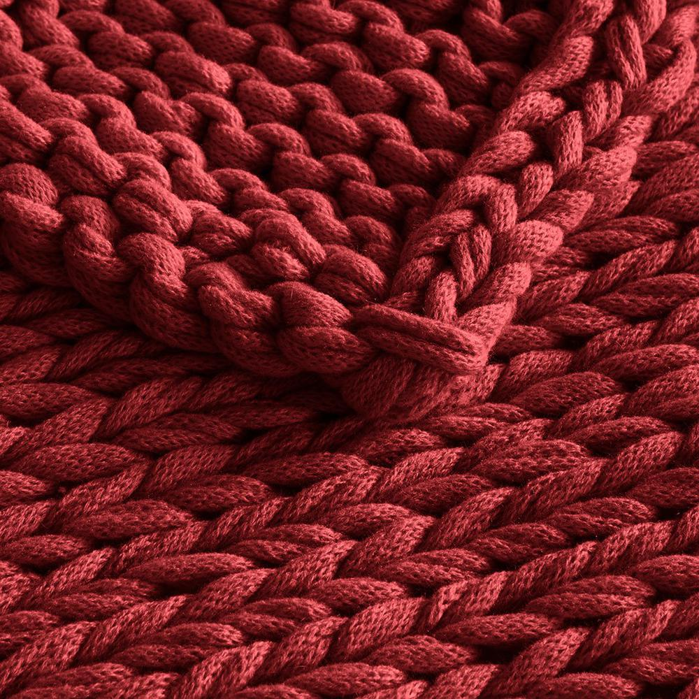 Madison Park Chunky Double Knit Handmade Throw