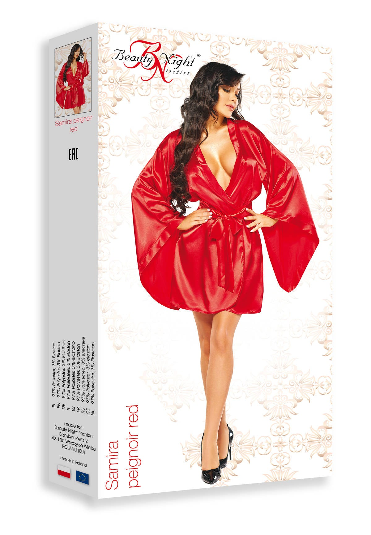 Satin Kimono-Style Robe Beauty Night Samira - Delicate and Sexy