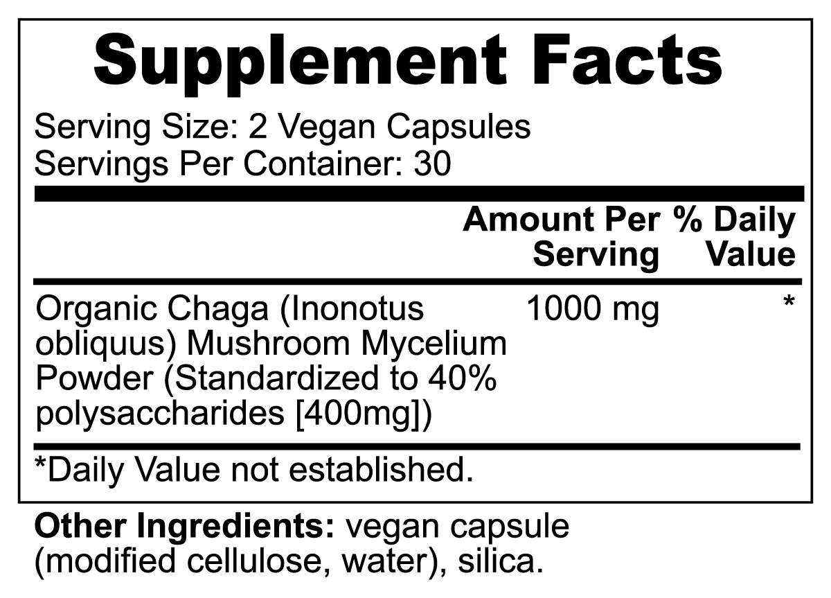 Organic Chaga Mushroom Capsules - Boost Your Health Naturally