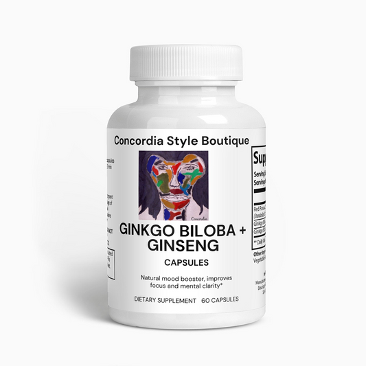Buy Ginkgo Biloba + Ginseng Supplements - Boost Brain Health and Energy Levels