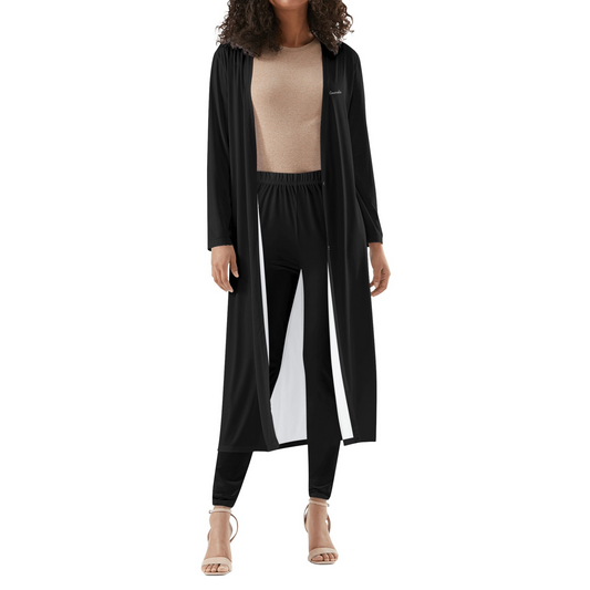 Women's Long Sleeve Cardigan and Leggings 2pcs - Comfortable and Stylish
