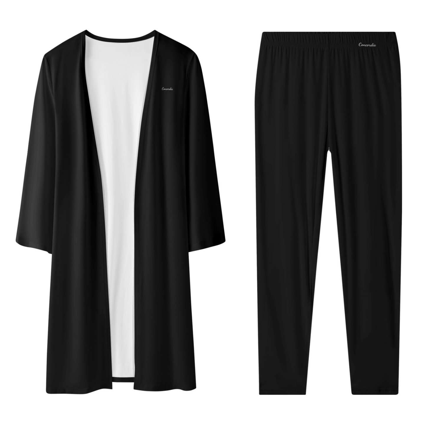 Women's Long Sleeve Cardigan and Leggings 2pcs - Comfortable and Stylish