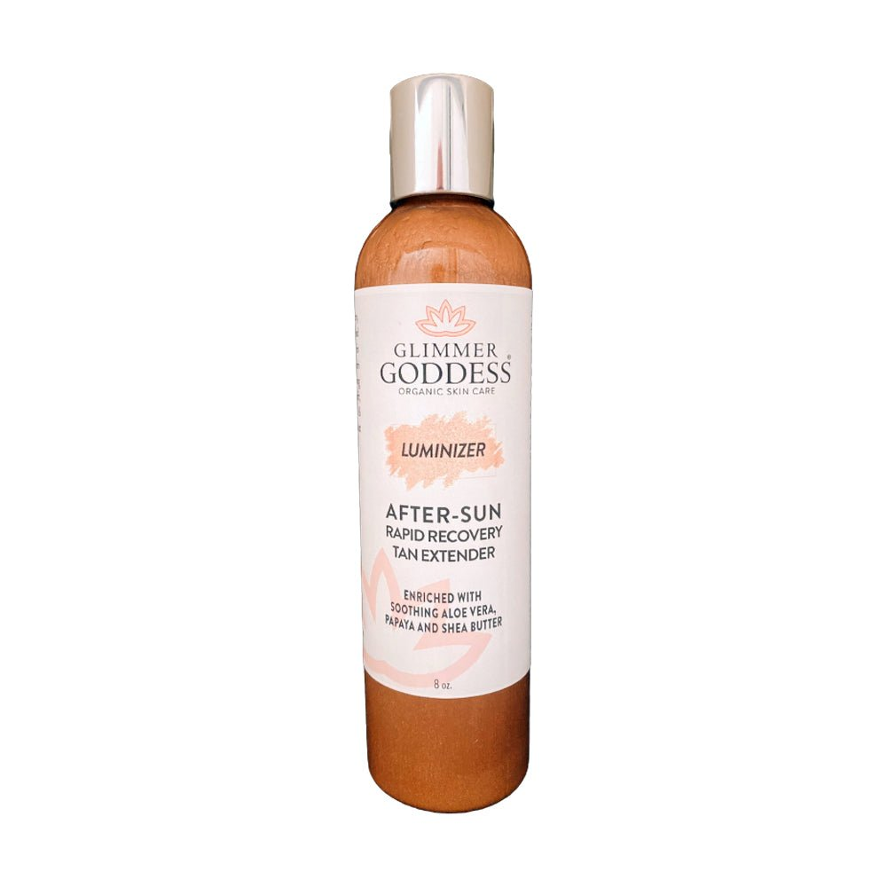 Organic After Sun Lotion & Tan Extender + Luminizing Shimmer | Moisturize, Heal, and Extend Your Tan