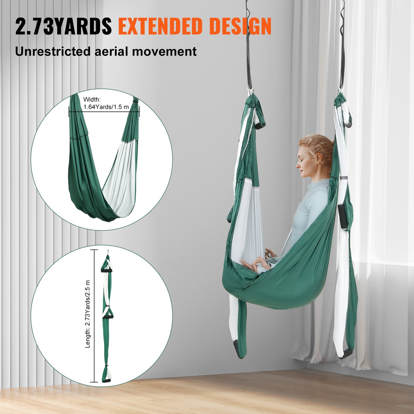 VEVOR Aerial Yoga Swing Set - Yoga Hammock Hanging Swing for Inversion and Aerial Yoga