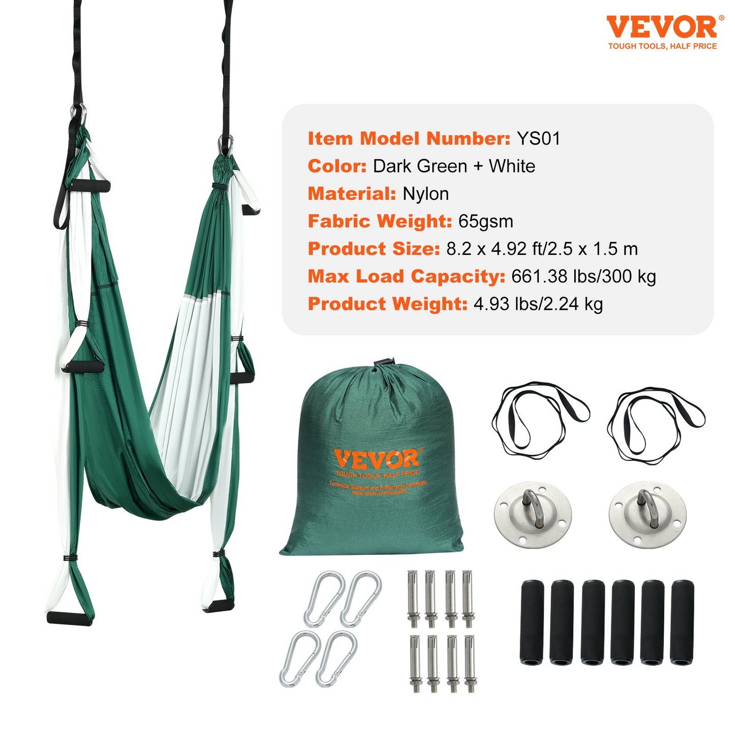 VEVOR Aerial Yoga Swing Set - Yoga Hammock Hanging Swing for Inversion and Aerial Yoga