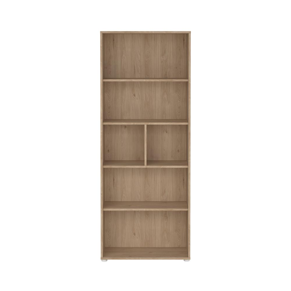 Sign 6 Shelf Bookcase, Home Office Storage, Jackson Hickory - Customizable Storage Solution