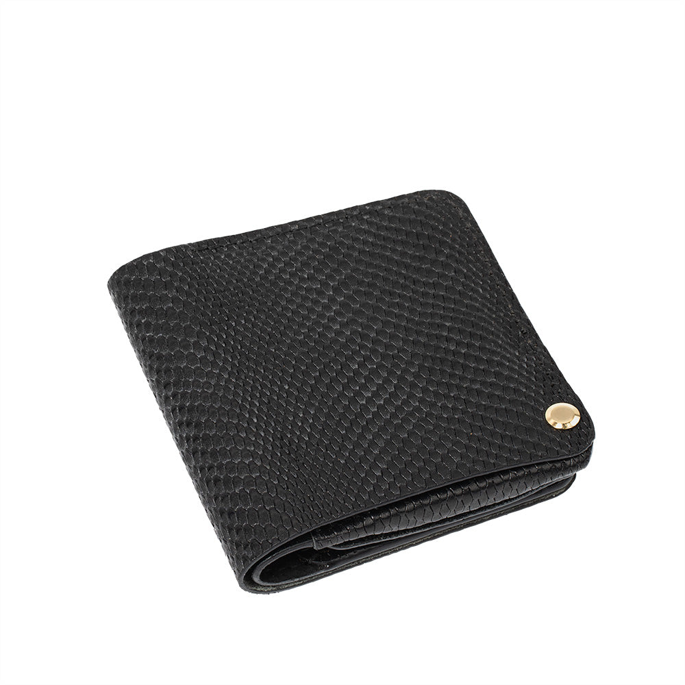 Leather AirTag Wallet - Billfold Snake Print