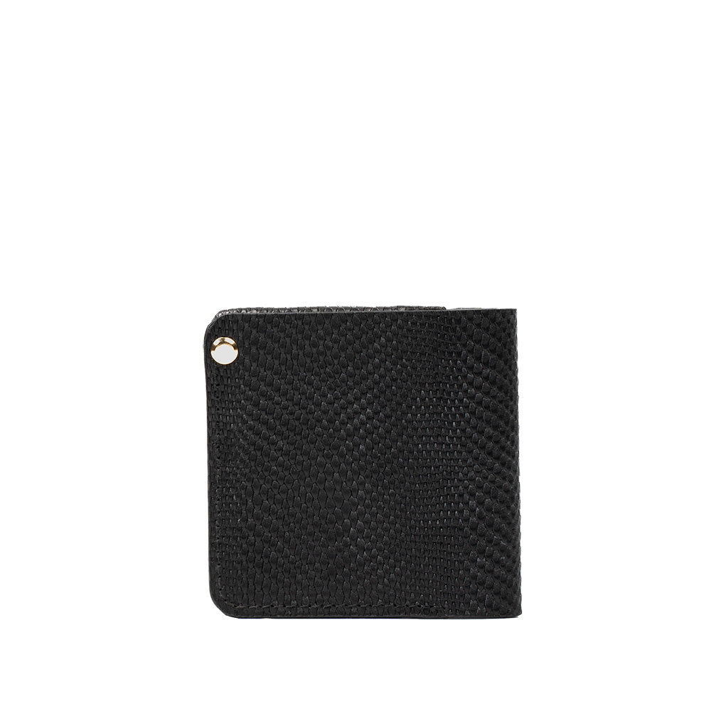 Leather AirTag Wallet - Billfold Snake Print