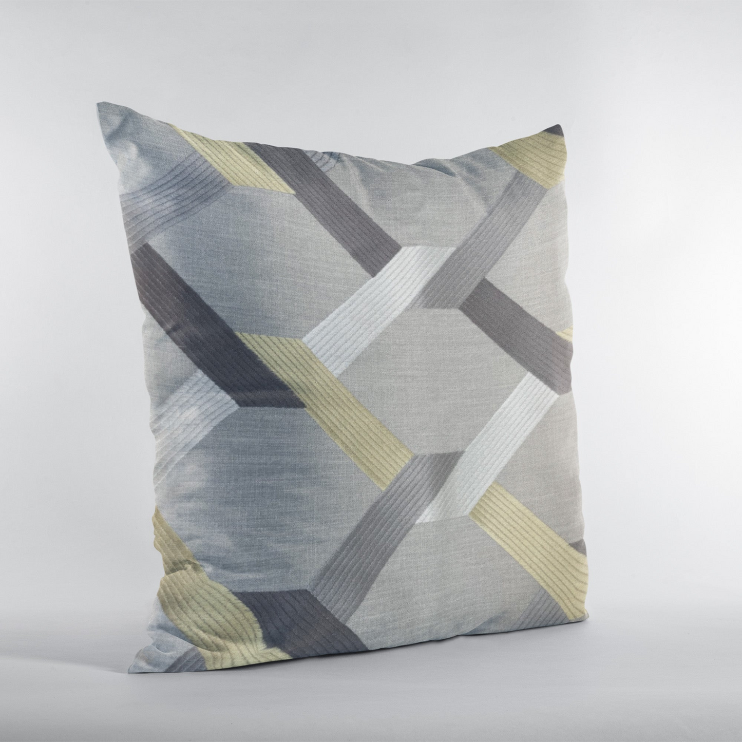 Valencia White Purple and Taupe Handmade Luxury Pillow | Elegant Decorative Throw Pillow