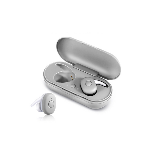 Twin Bluetooth Earpods With Chargeable Box - Wireless Headphones with Noise Cancellation and Siri Compatibility