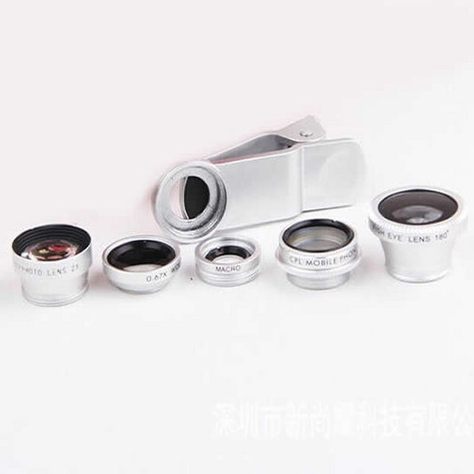Clear Image Lens Set with 5 Clip and Snap Lenses for Smartphone Photography