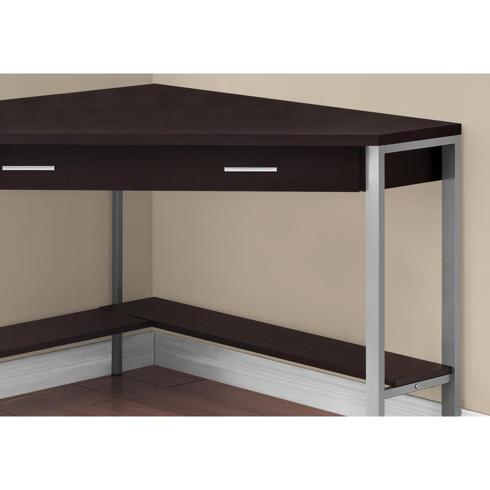 Dark Brown Computer Desk with Storage Drawers | Home Office Corner Desk