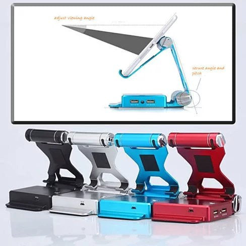 Podium Style Stand with Extended Battery for iPad, iPhone, and Smart Gadgets