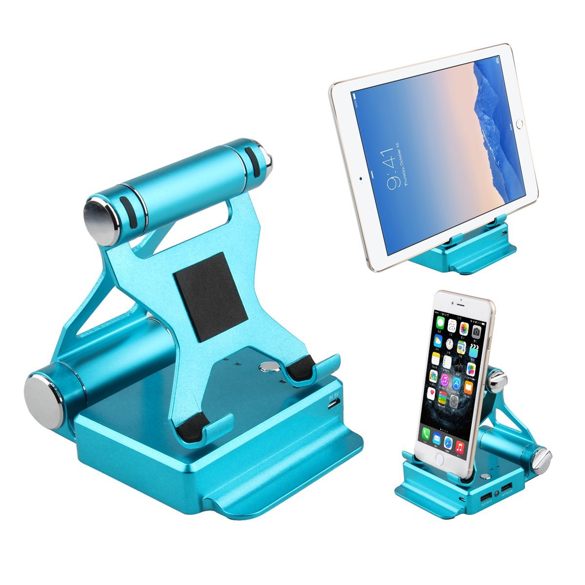 Podium Style Stand with Extended Battery for iPad, iPhone, and Smart Gadgets