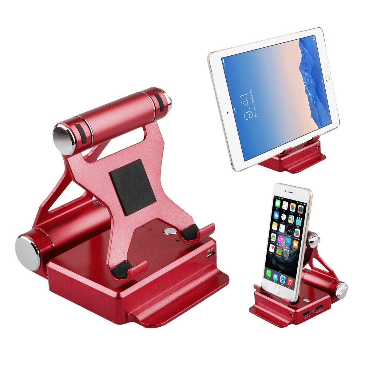 Podium Style Stand with Extended Battery for iPad, iPhone, and Smart Gadgets