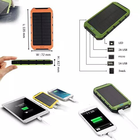 Roaming Solar Power Bank - Portable Charger for Phone or Tablet