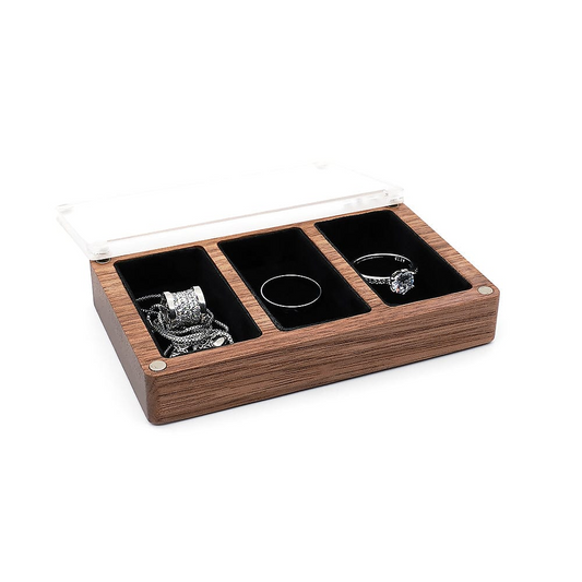 Handmade Wooden Jewellery Ring Box - Perfect for Wedding Rings
