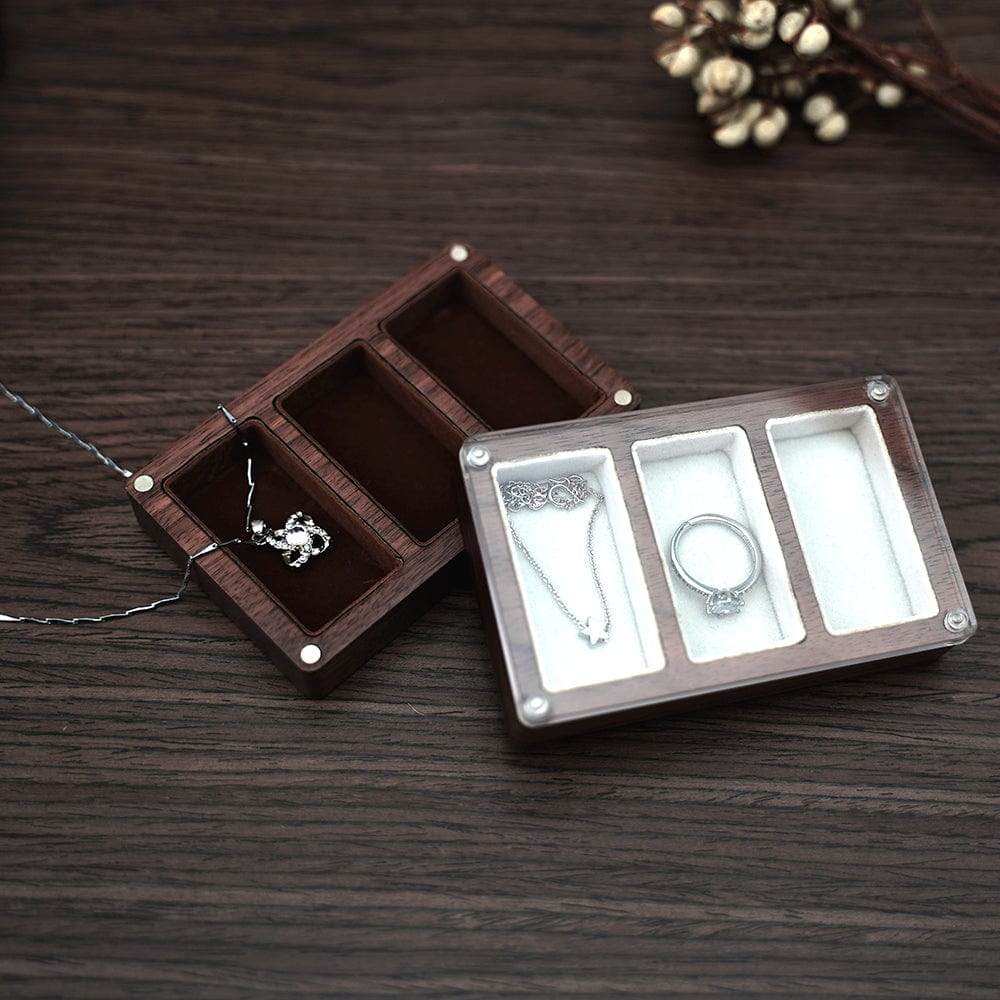 Handmade Wooden Jewellery Ring Box - Perfect for Wedding Rings