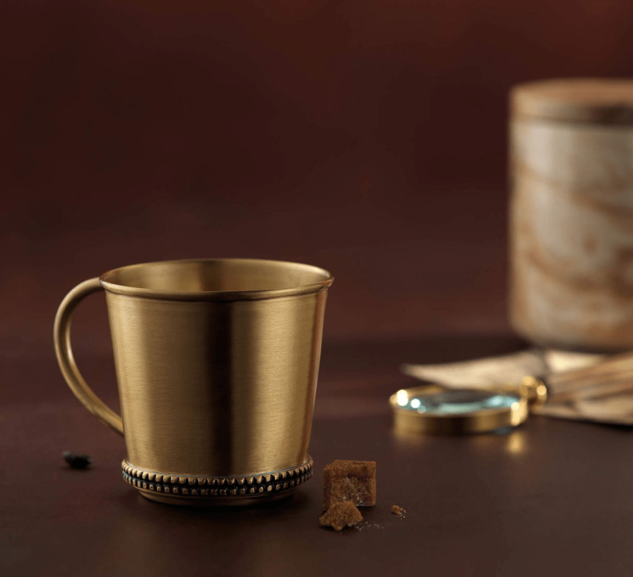 Handmade Luxury Brass Mug - Gold Coffee-Milk Mug