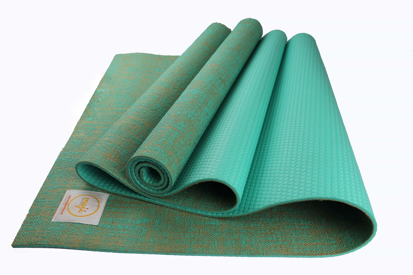 Maji Sports Jute Premium Eco Yoga Mat + Foot Massager (7.5cm x 17.5cm) - Durable & Non-Toxic