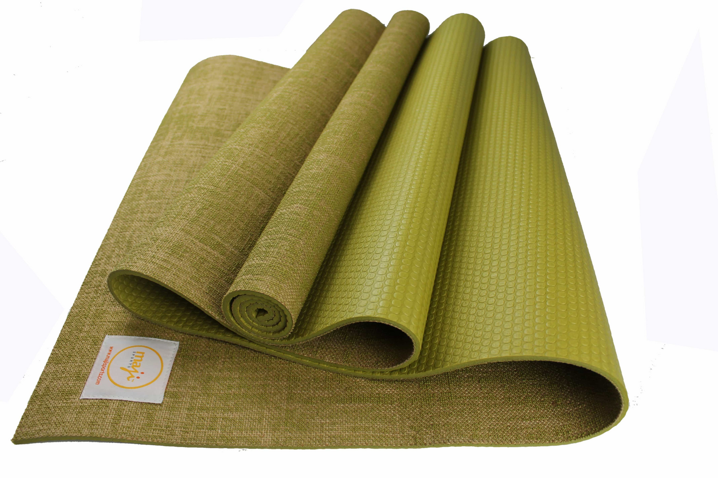 Maji Sports Jute Premium Eco Yoga Mat + Foot Massager (7.5cm x 17.5cm) - Durable & Non-Toxic