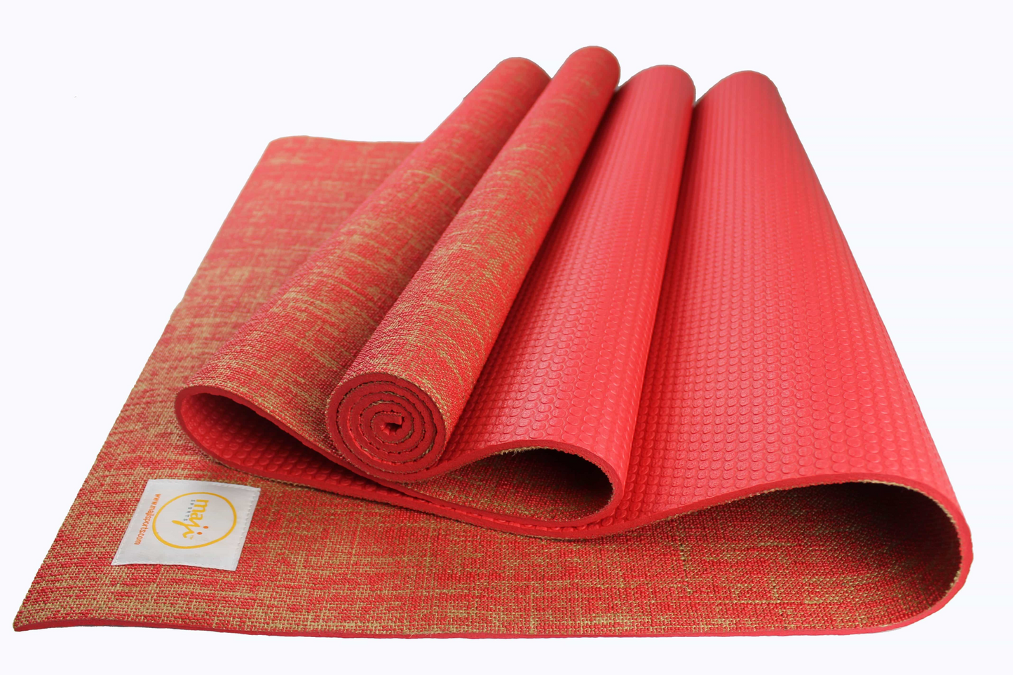 Maji Sports Jute Premium Eco Yoga Mat + Foot Massager (7.5cm x 17.5cm) - Durable & Non-Toxic