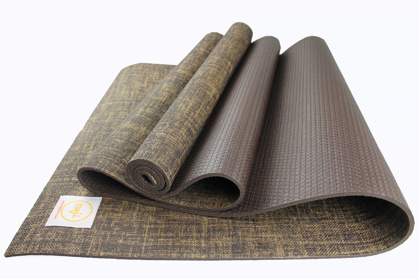 Maji Sports Jute Premium Eco Yoga Mat + Foot Massager (7.5cm x 17.5cm) - Durable & Non-Toxic