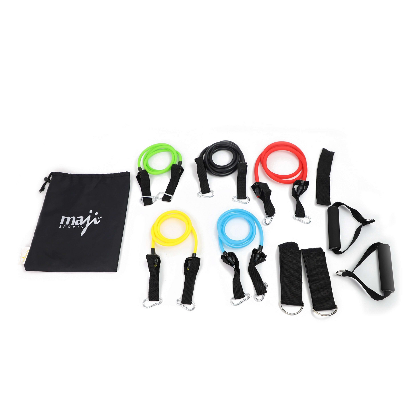 Maji Sports Full Body Workout - Max Resistance Tube Kit | Home Gym Equipment